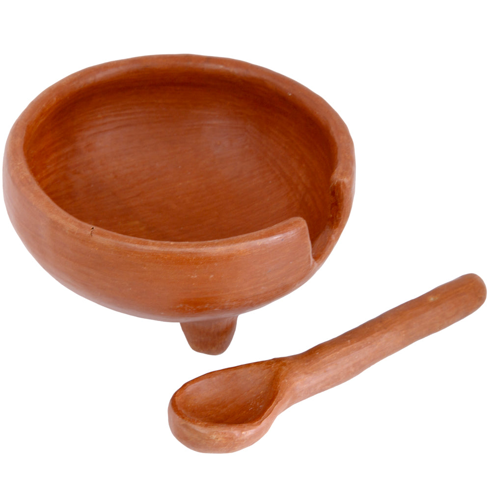 Barro Rojo Terracotta Salsa Bowl with Spoon