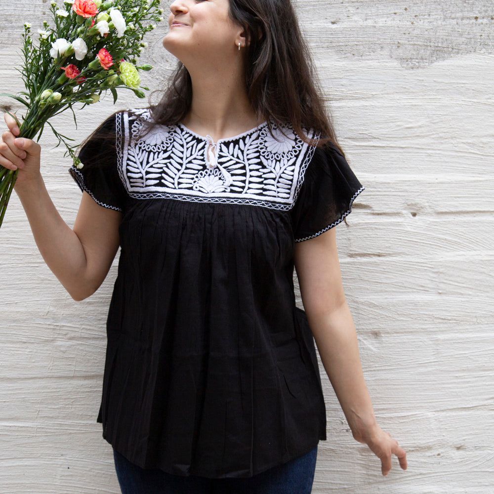 Carranza Eyelet Embroidered Blouse