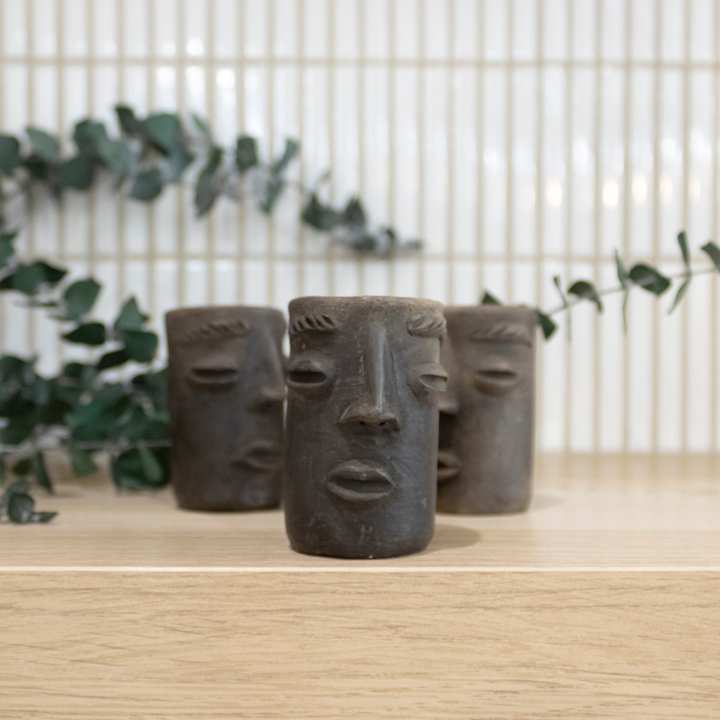 Atzompa Portrait Face Clay Mezcal Shot Glass