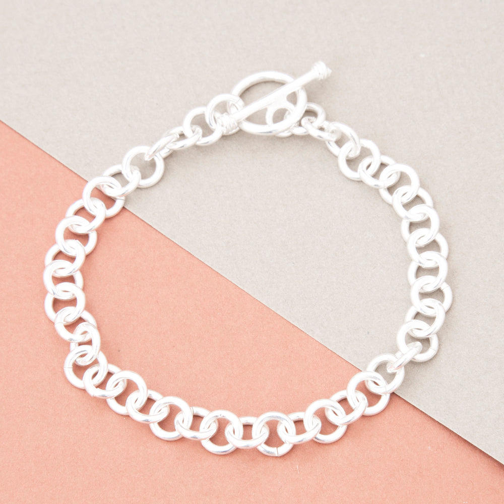 Sterling Silver Round Chain Bracelet