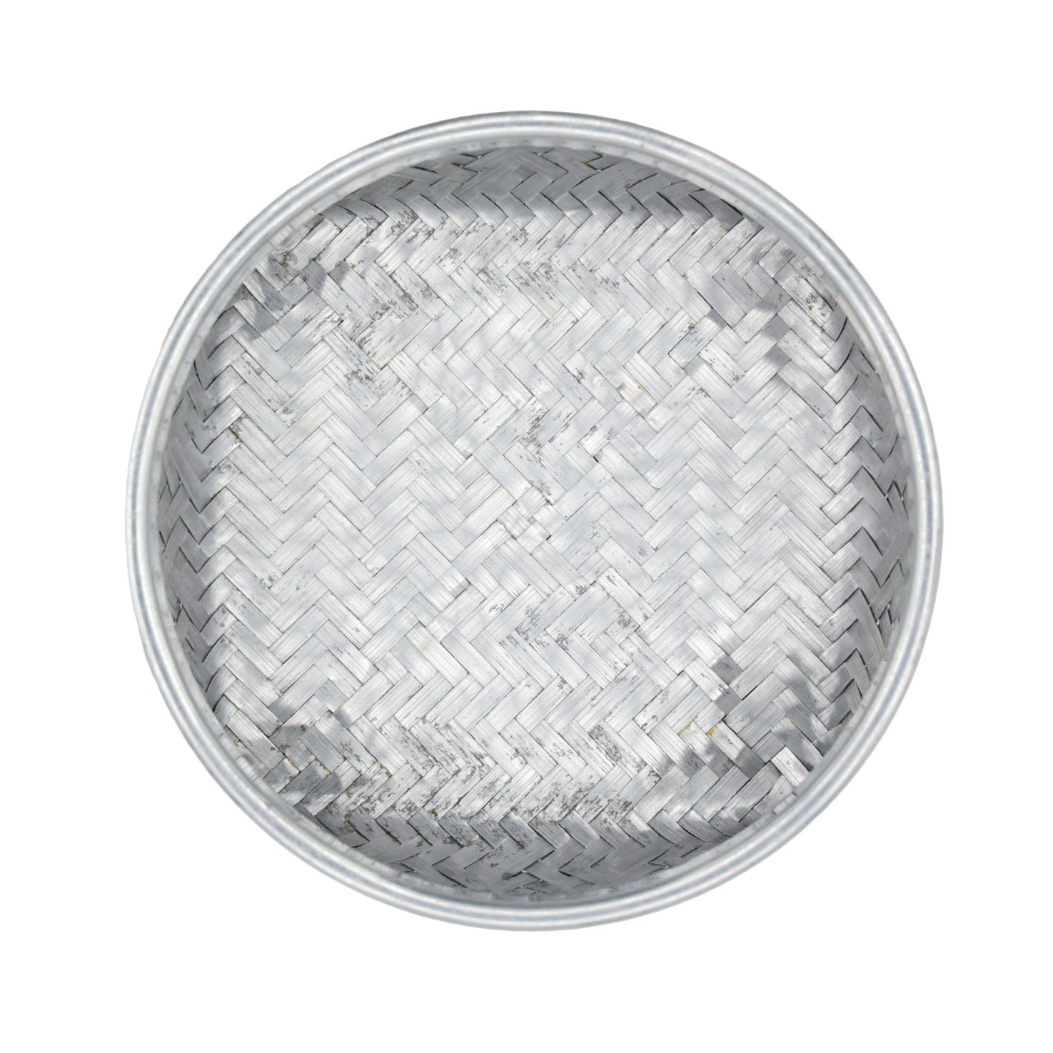 Short & Small Woven Aluminum Round Basket