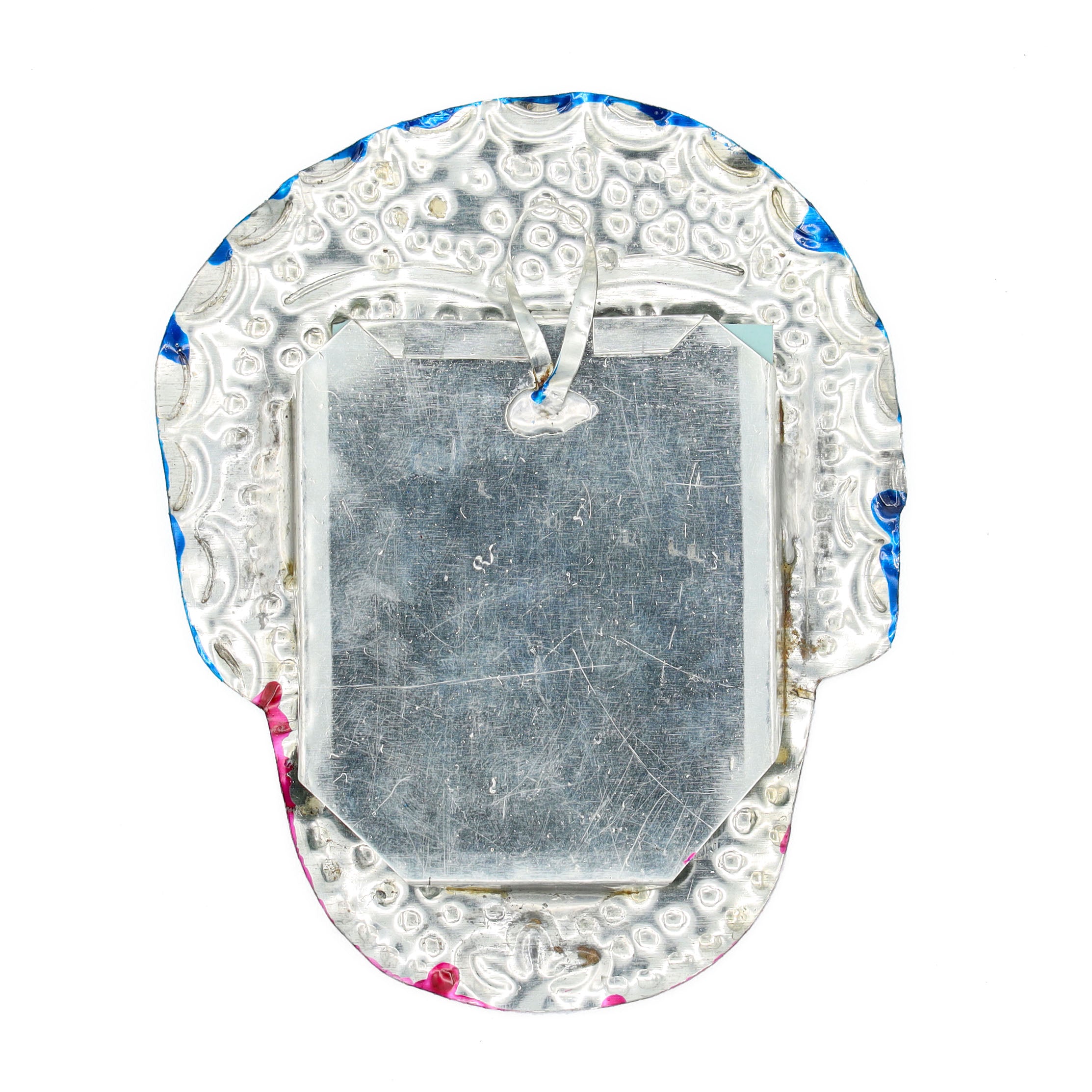Tin Art Calaveras With Mirror