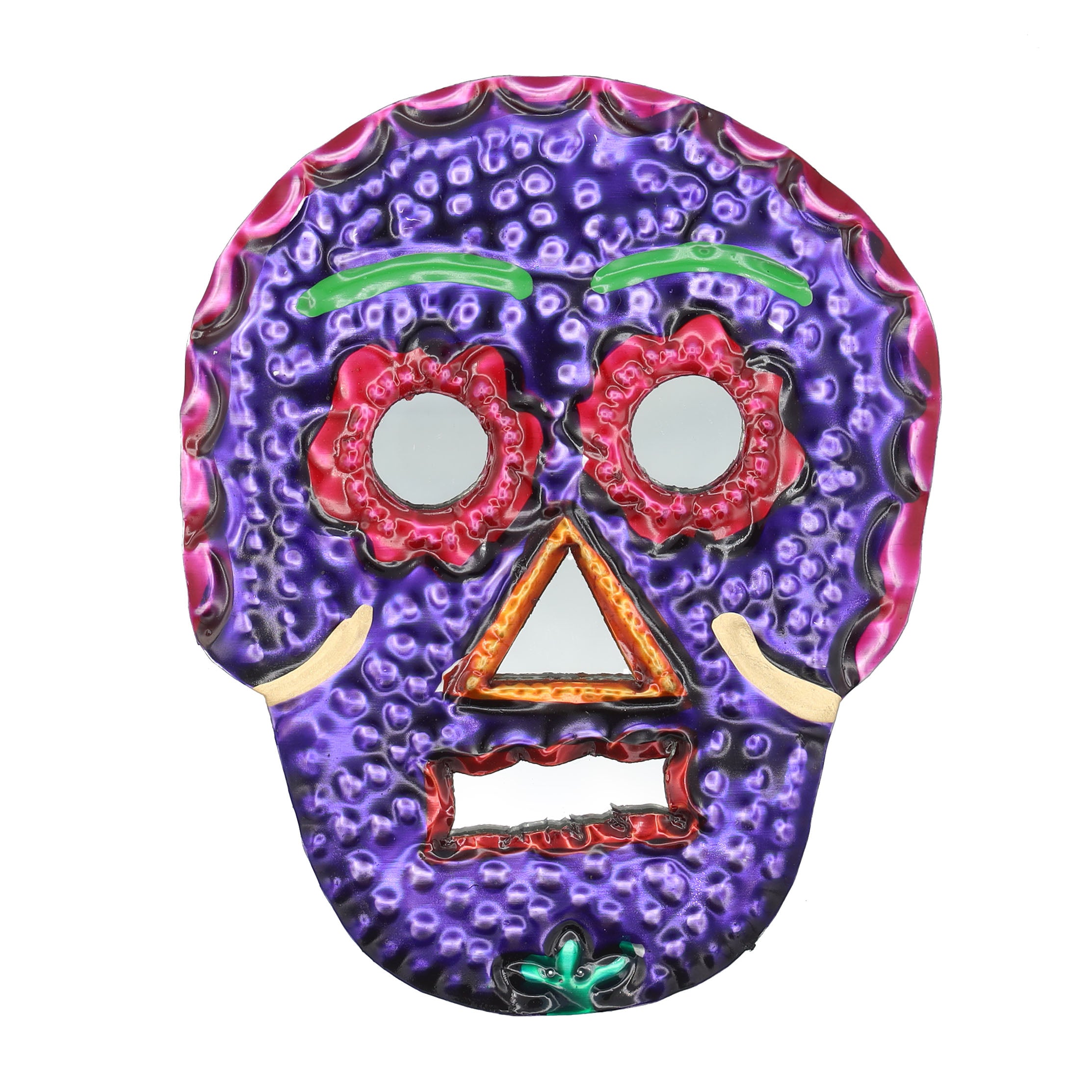 Tin Art Calaveras With Mirror