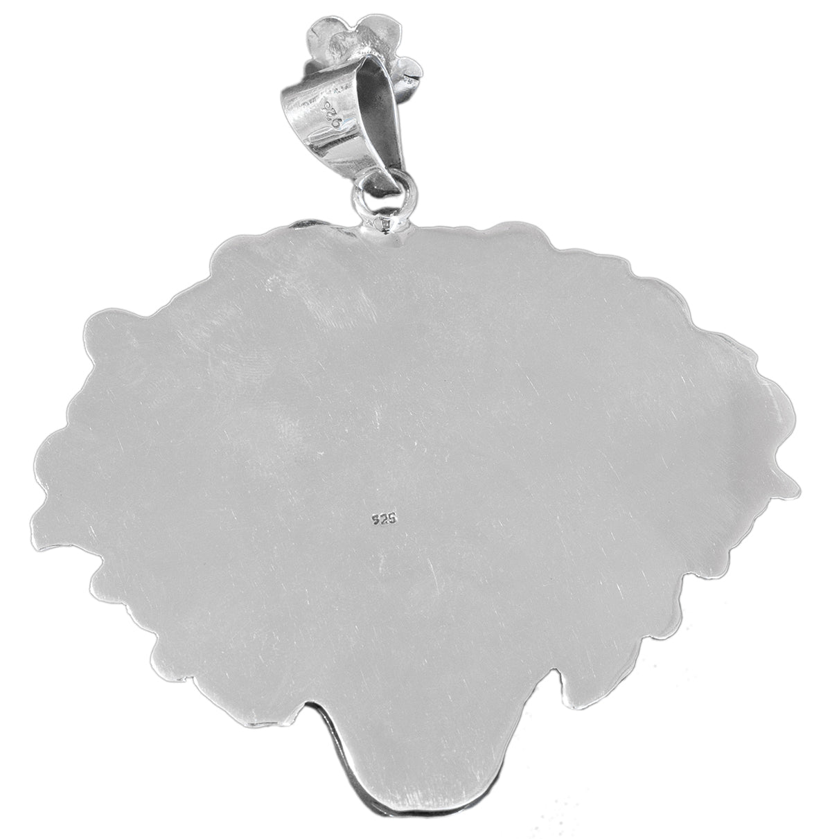 Sterling Silver Large Royal Sugar Skull Pendant