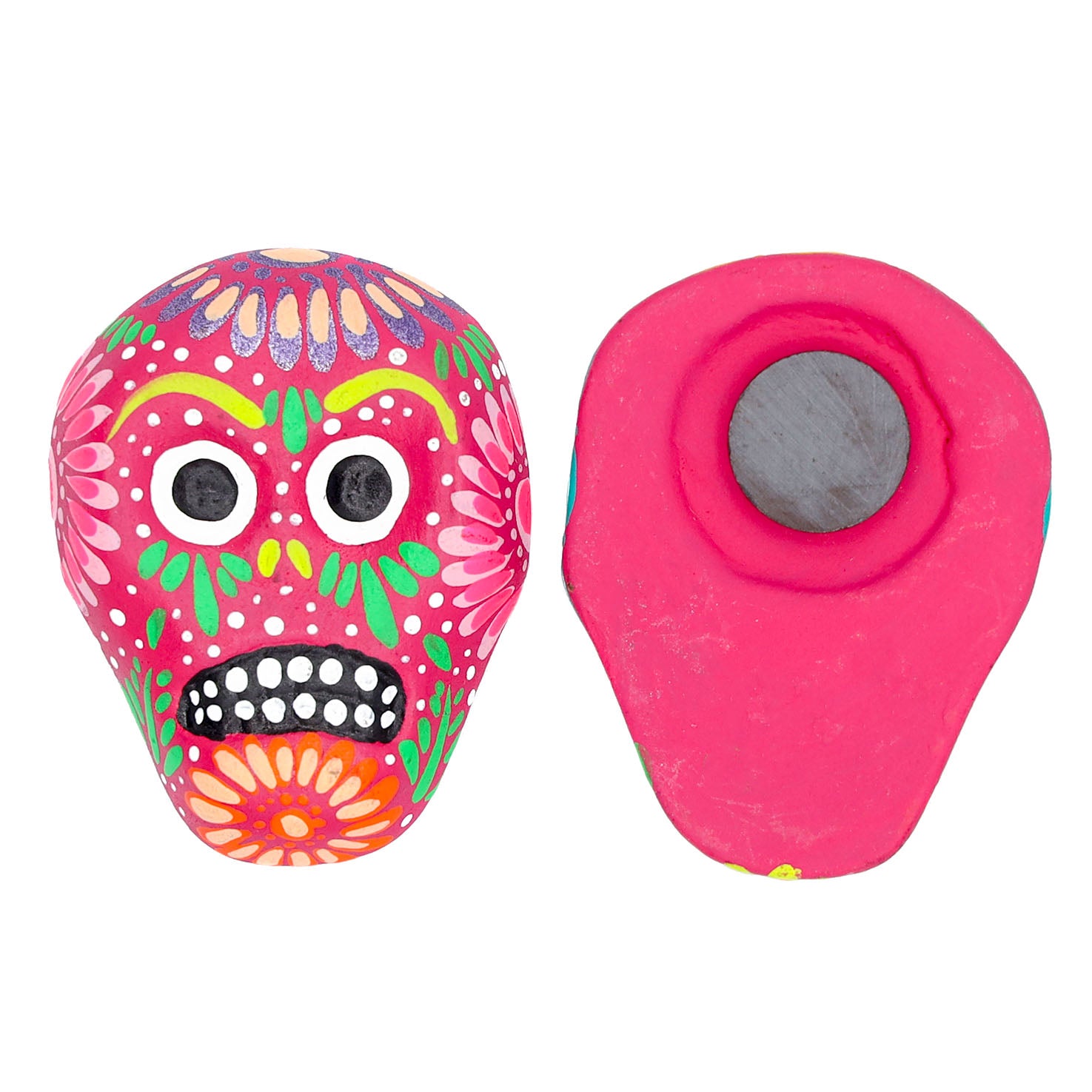 Day of the Dead Clay Calavera Fridge Magnet
