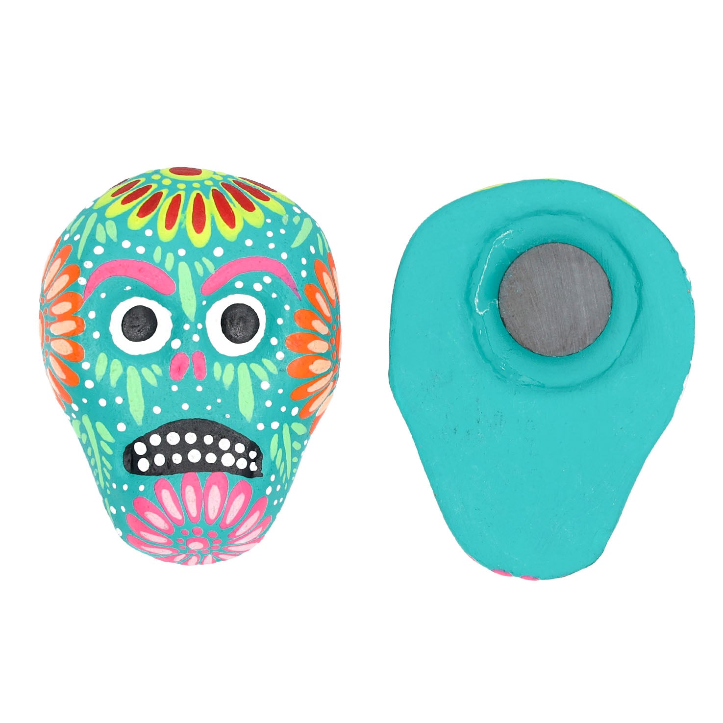 Day of the Dead Clay Calavera Fridge Magnet