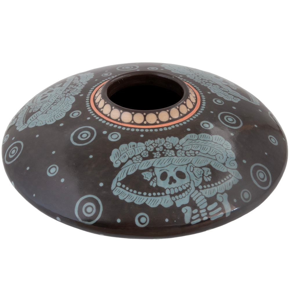 Zinapécuaro Luneta Catrina Ceramic Vase
