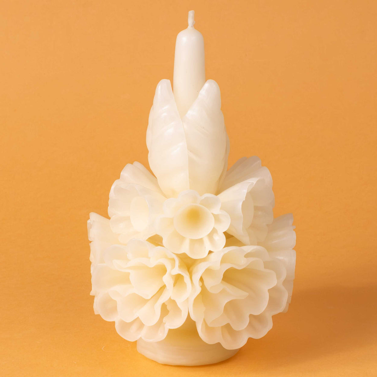 Flores de Teotitlán Short Carnation Candle