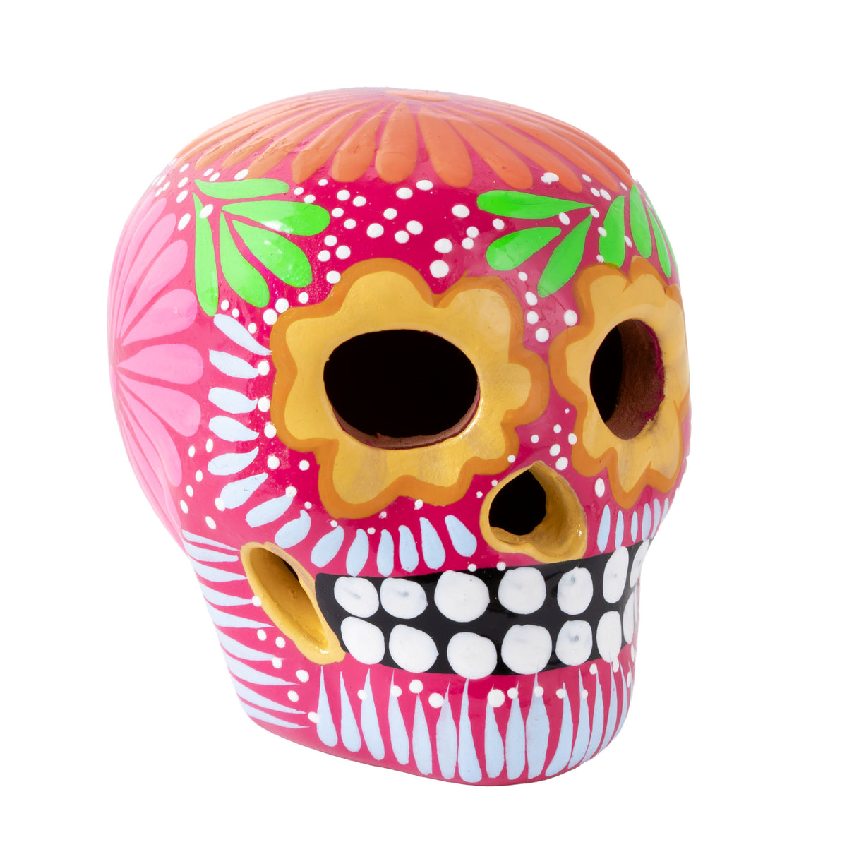 Hand Painted Clay Sugar Skull, Calaveras