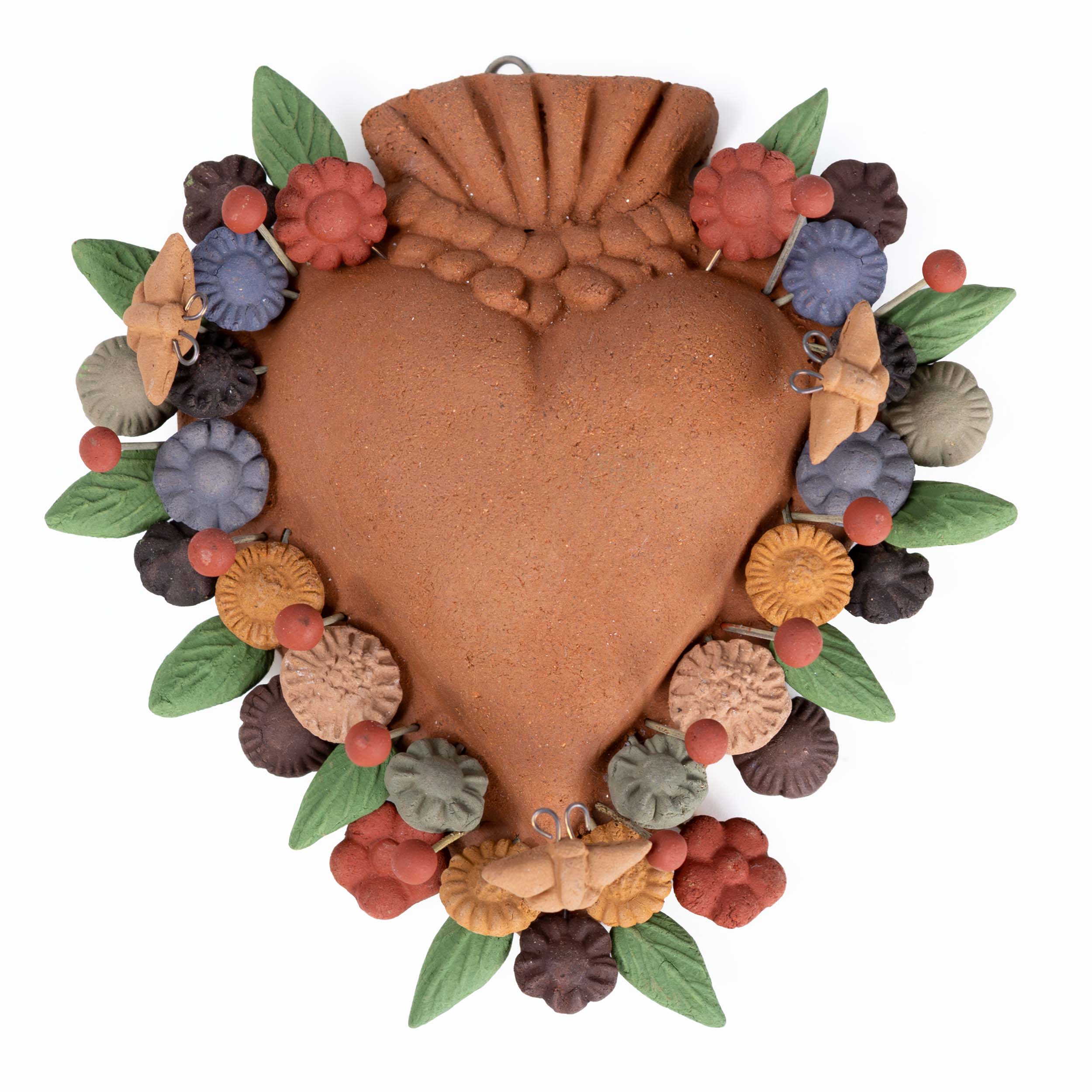 Sacred Heart Barro Pigmentado Clay Wall Art