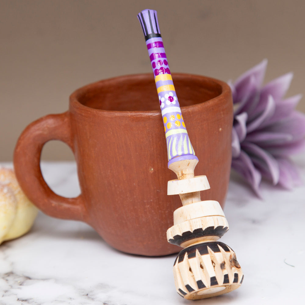 Colorful Hand-Painted Mug Size Molinillo