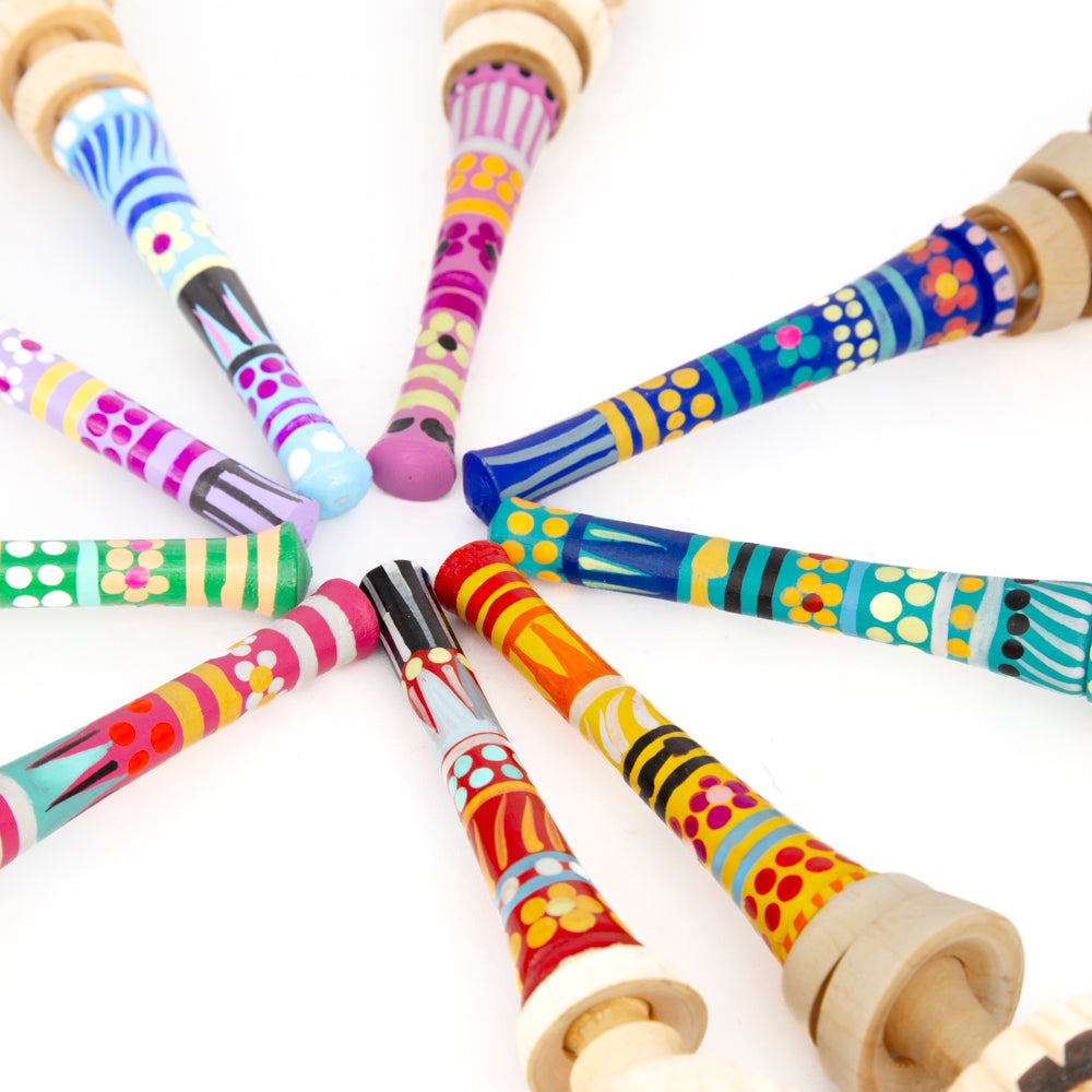 Colorful Hand-Painted Mug Size Molinillo