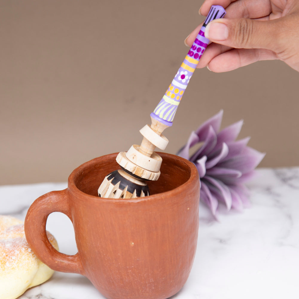 Colorful Hand-Painted Mug Size Molinillo