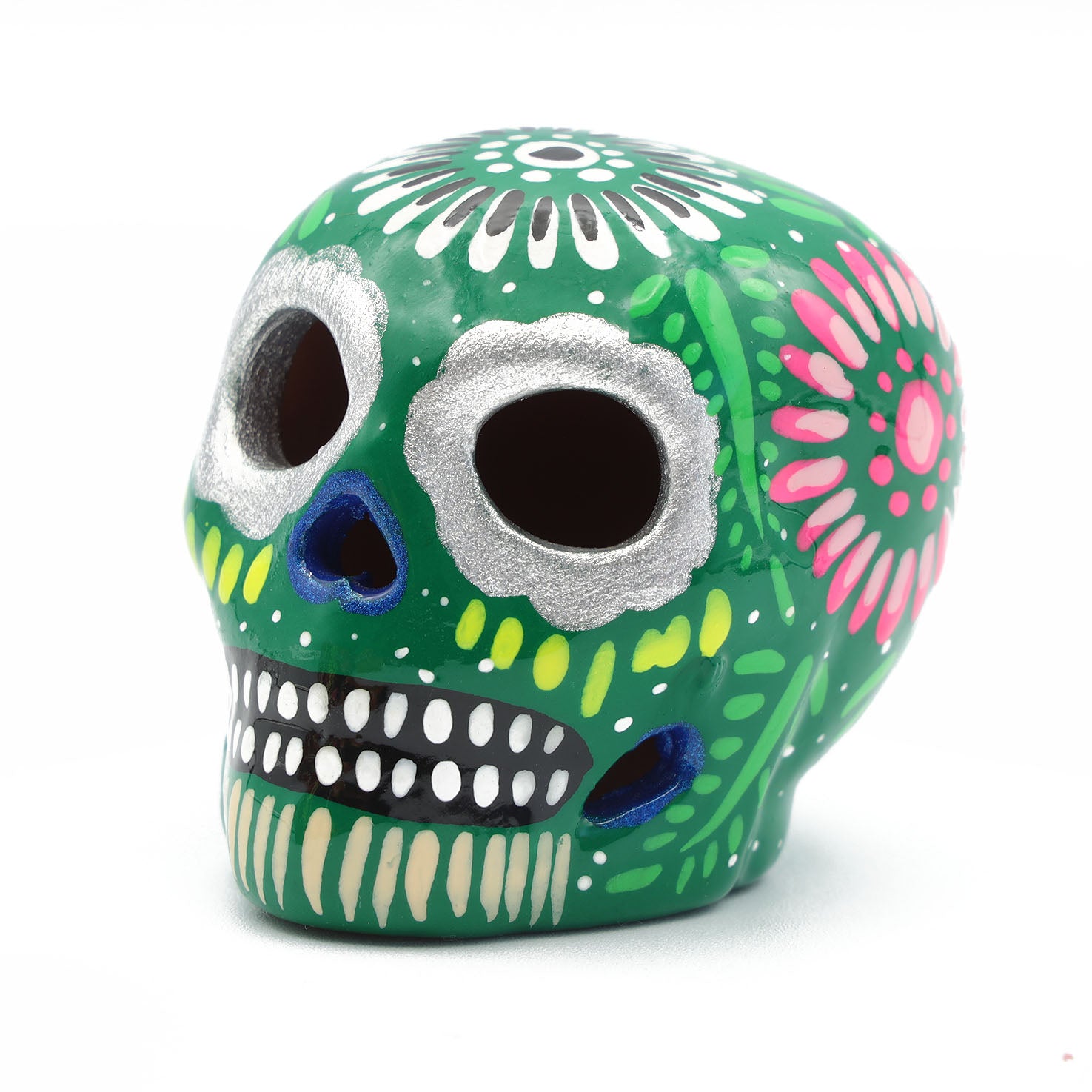 Hand Painted Clay Sugar Skull, Calaveras