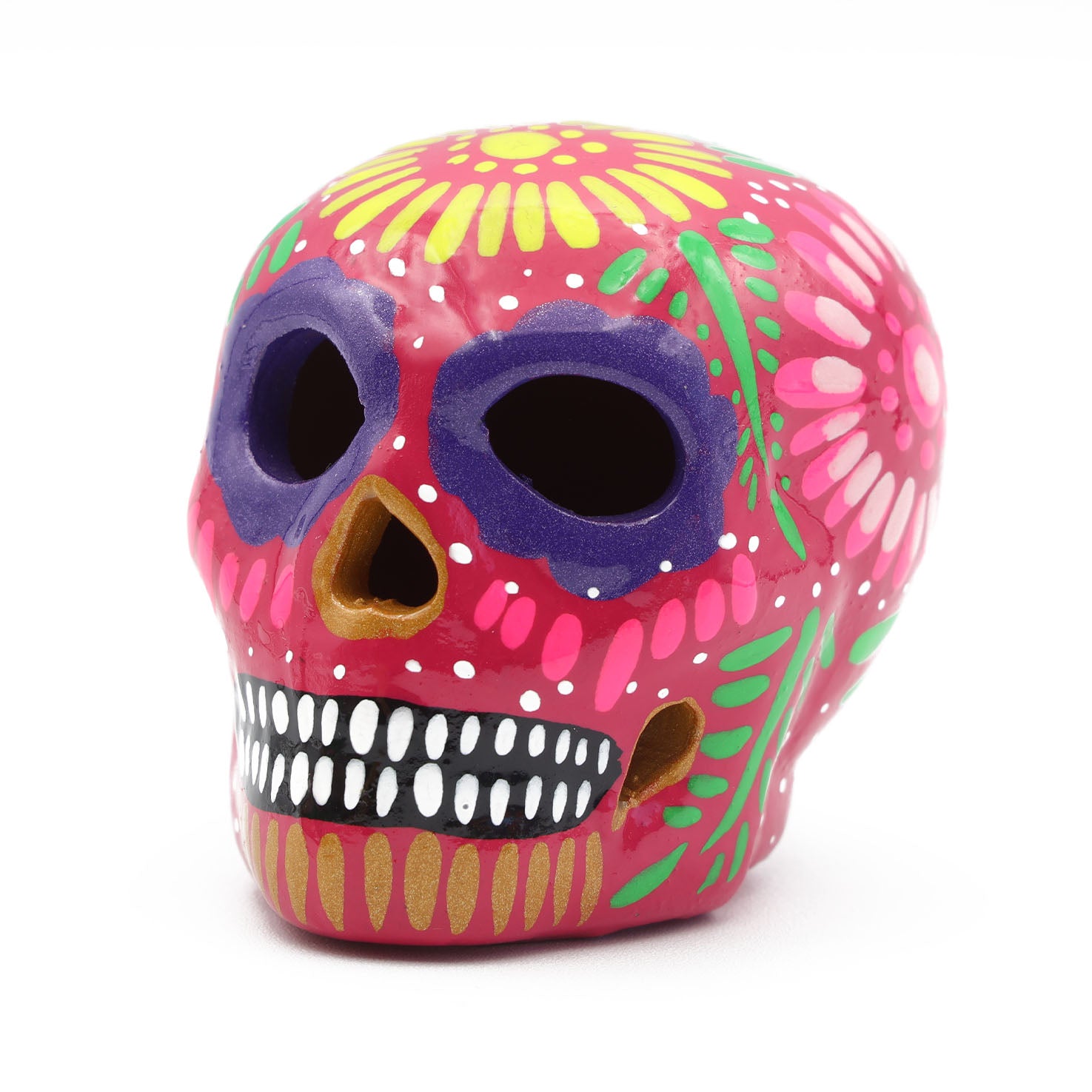 Hand Painted Clay Sugar Skull, Calaveras