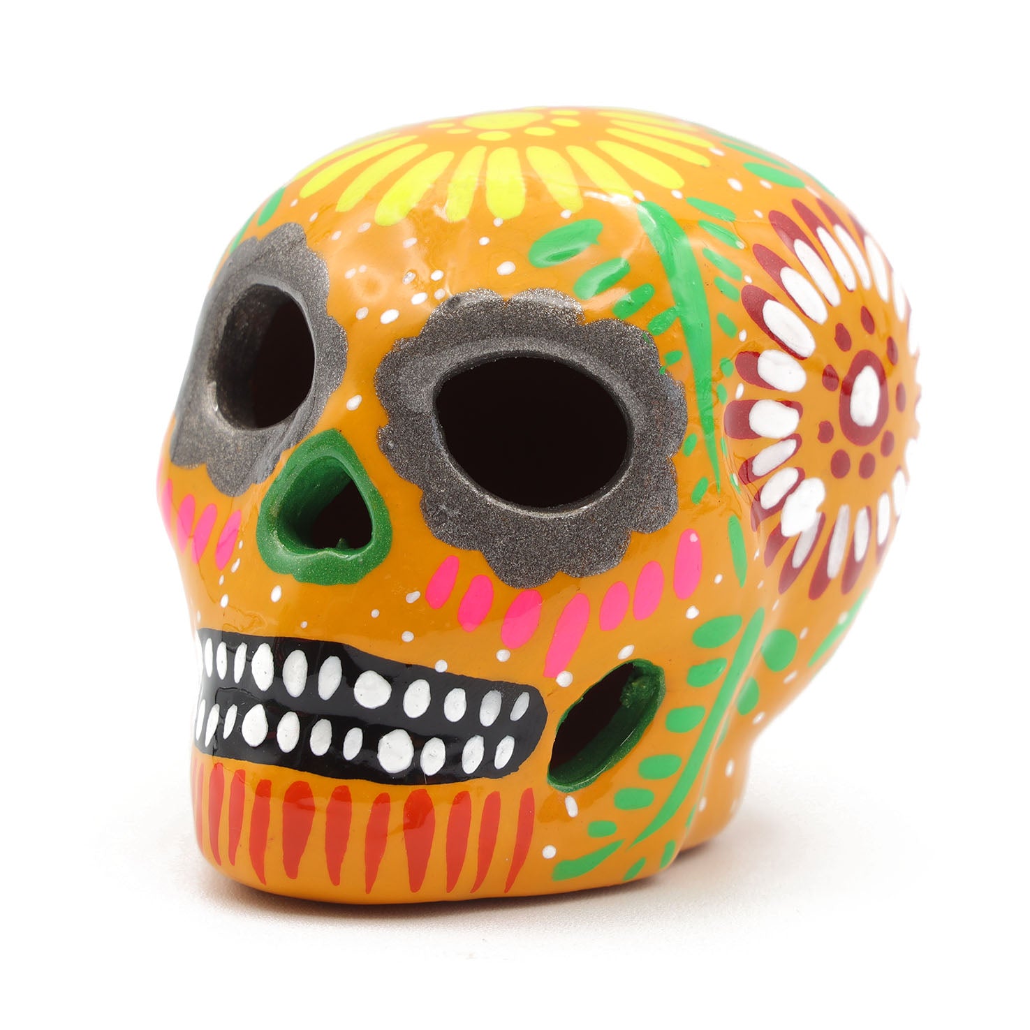 Hand Painted Clay Sugar Skull, Calaveras