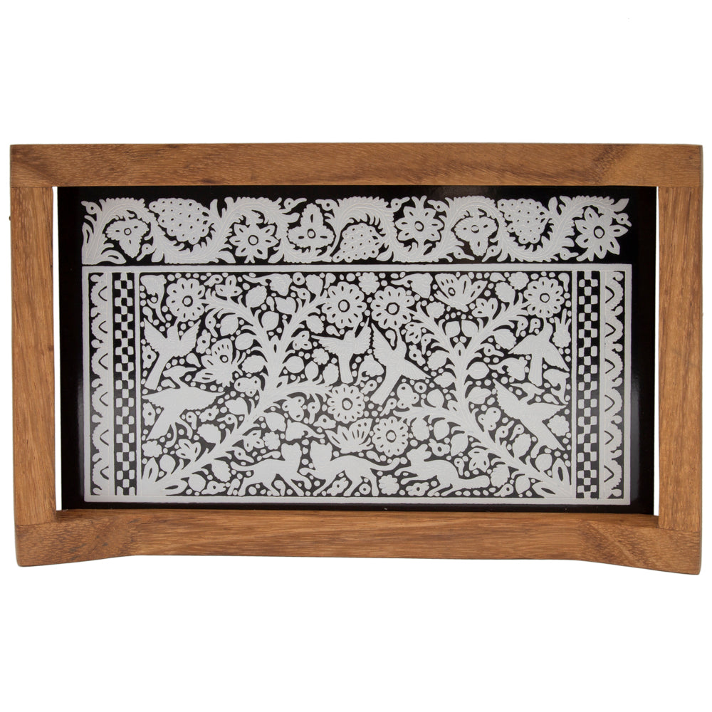 Small Olinalá Parota Solid Wood Serving Tray