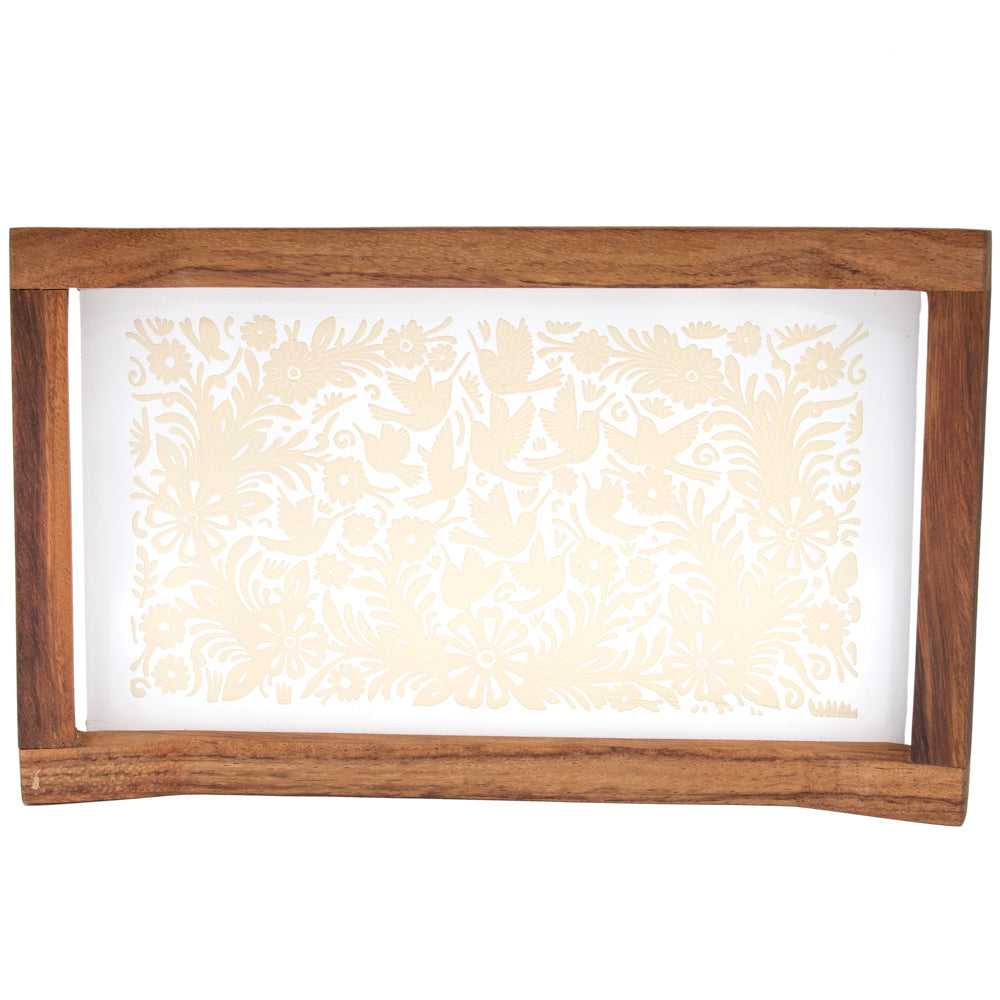 Small Olinalá Parota Solid Wood Serving Tray