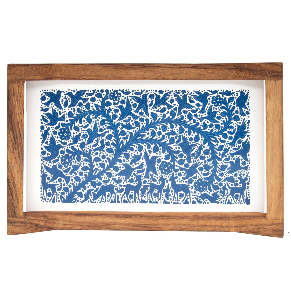 Small Olinalá Parota Solid Wood Serving Tray