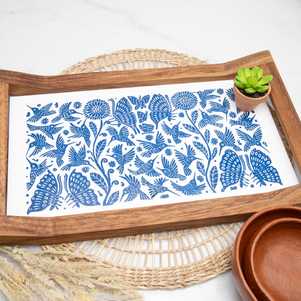 Small Olinalá Parota Solid Wood Serving Tray