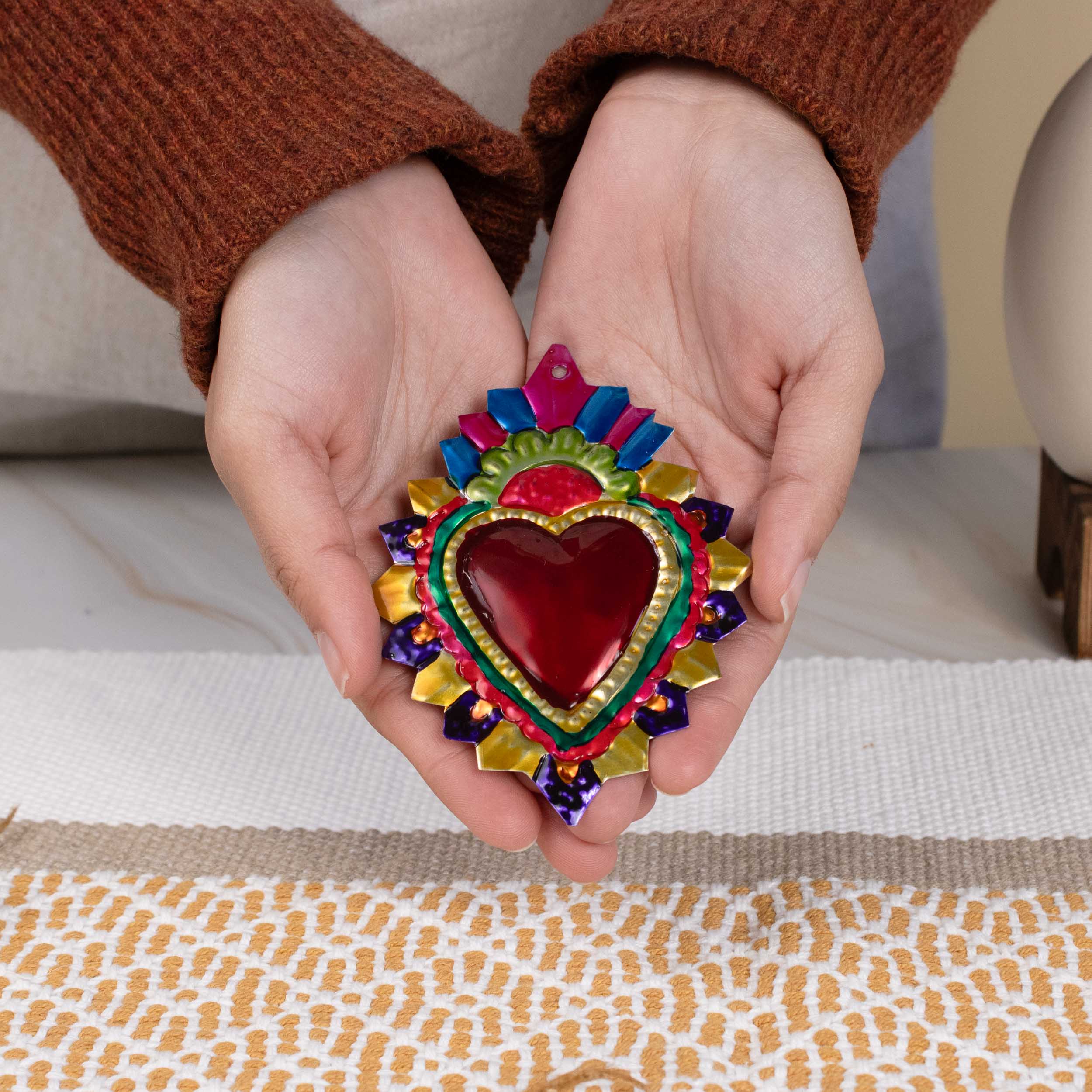 Small Mexican Milagros Tin Hearts