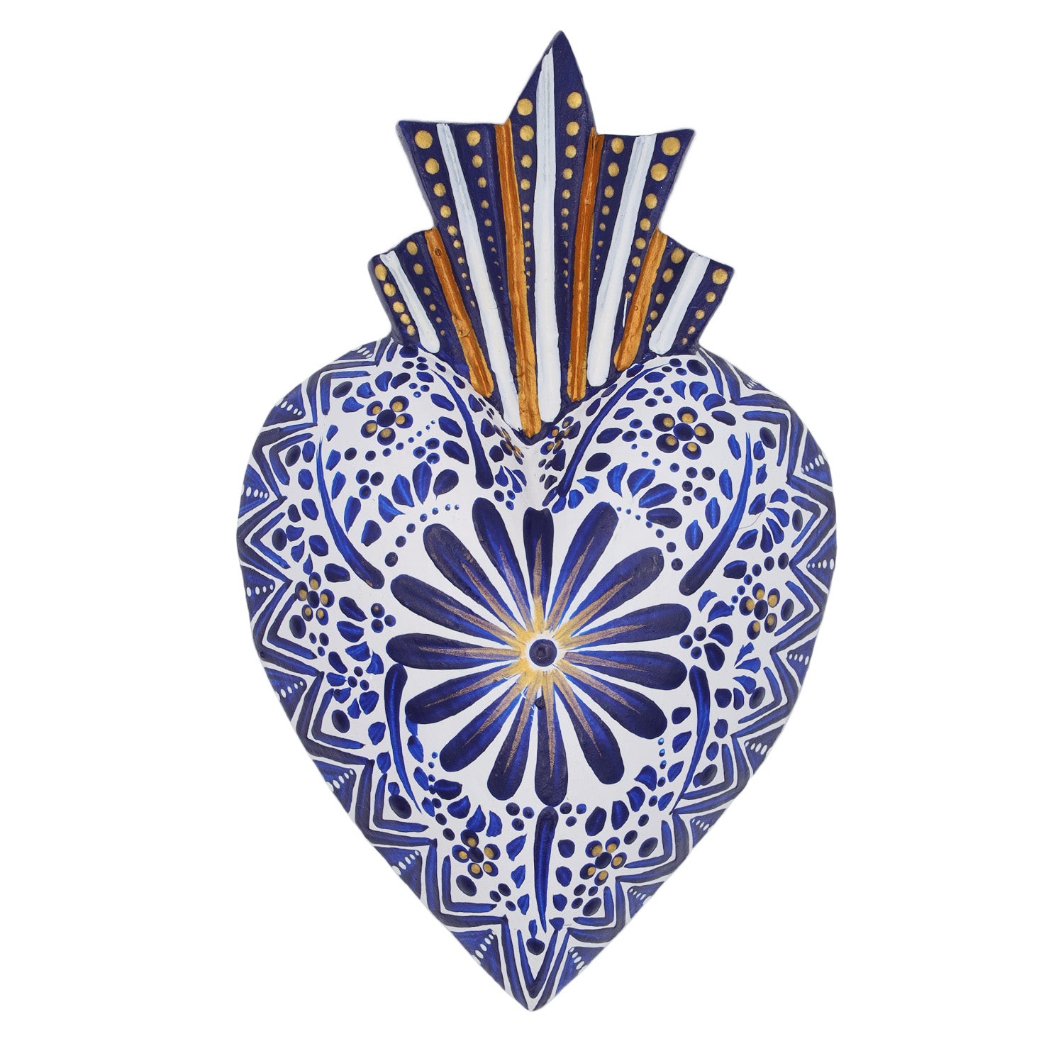 Heartbeat Wooden Hand-Painted Heart Wall Art