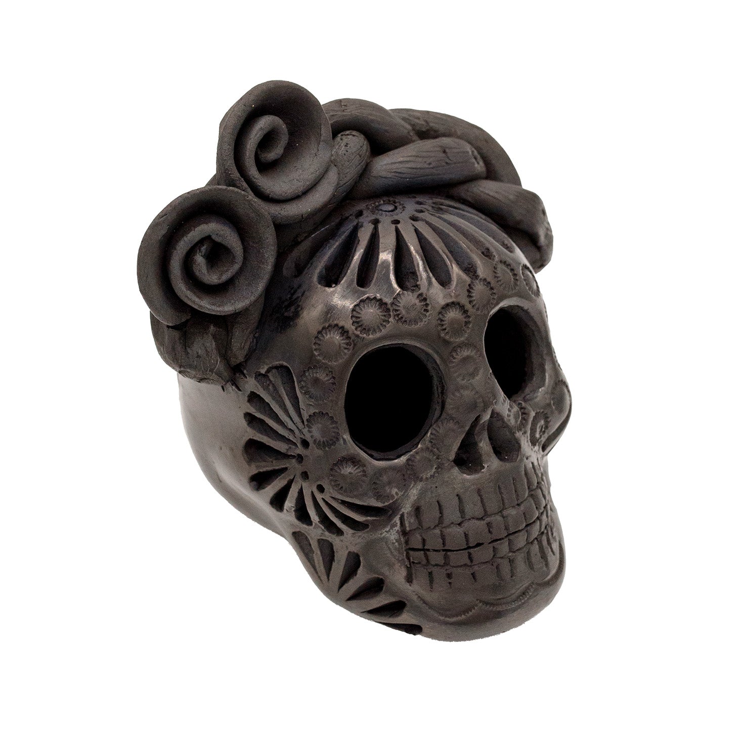 Barro Negro Frida Carved Sugar Skull
