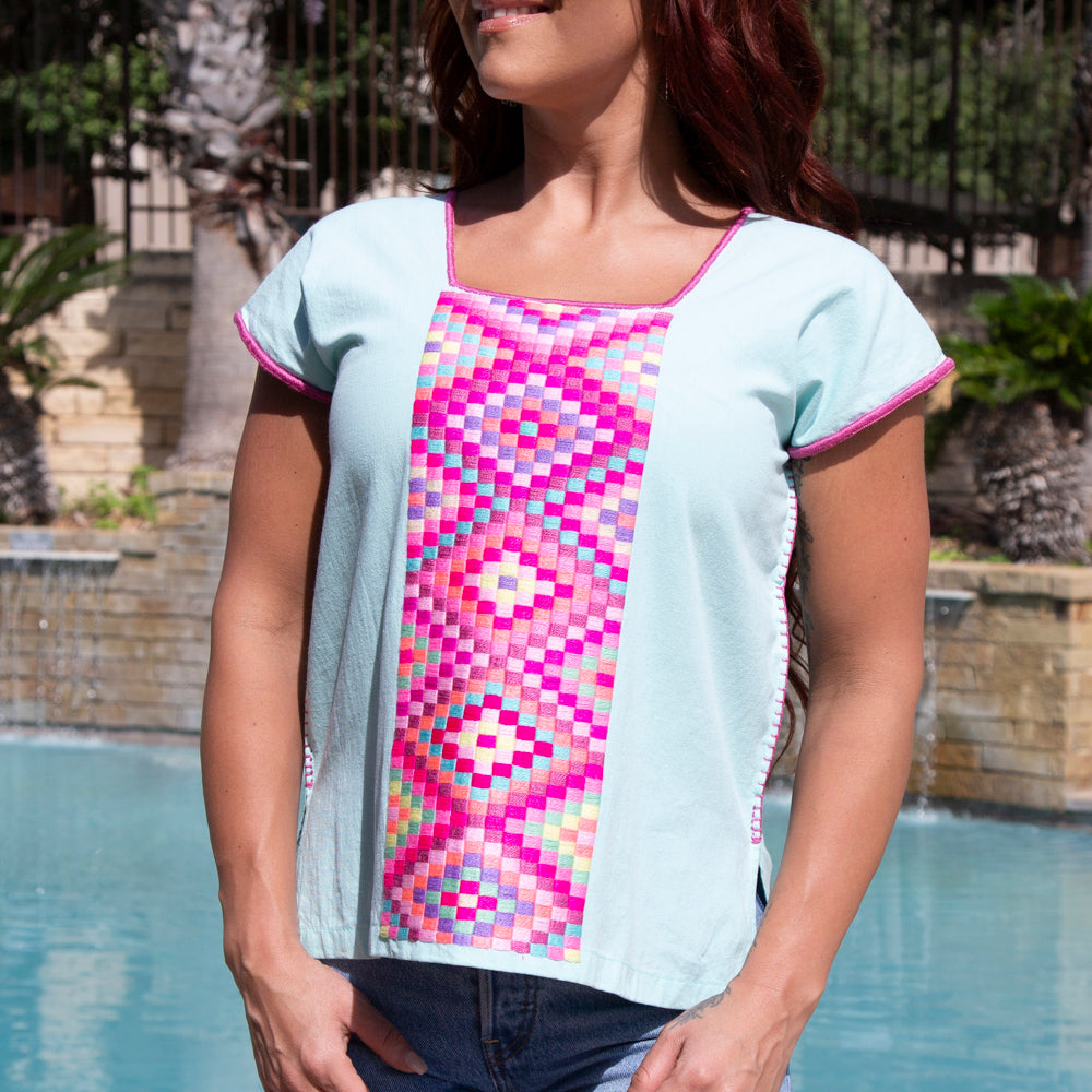 Neon Ch'ol Modern Huipil Blouse