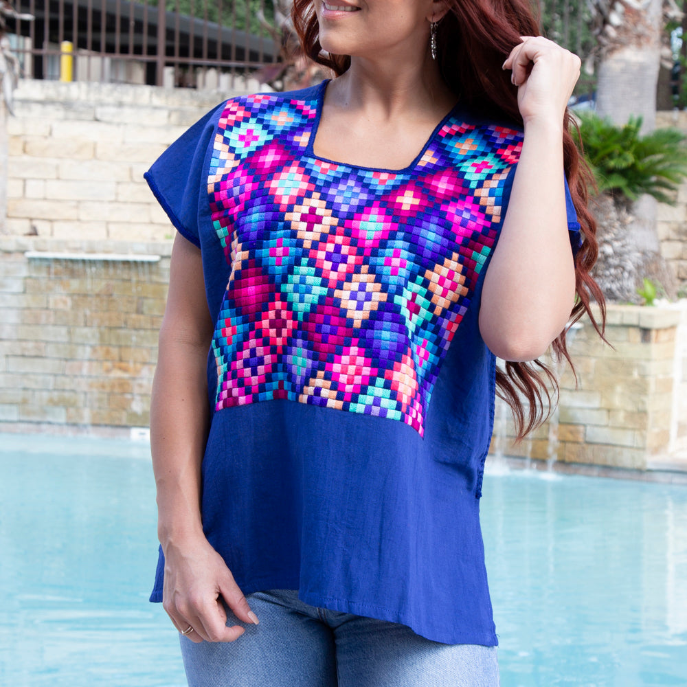 Neon Ch'ol Modern Huipil Blouse