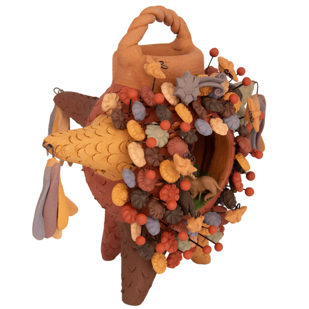 Piñata Nativity Pigmented Clay Sculpture