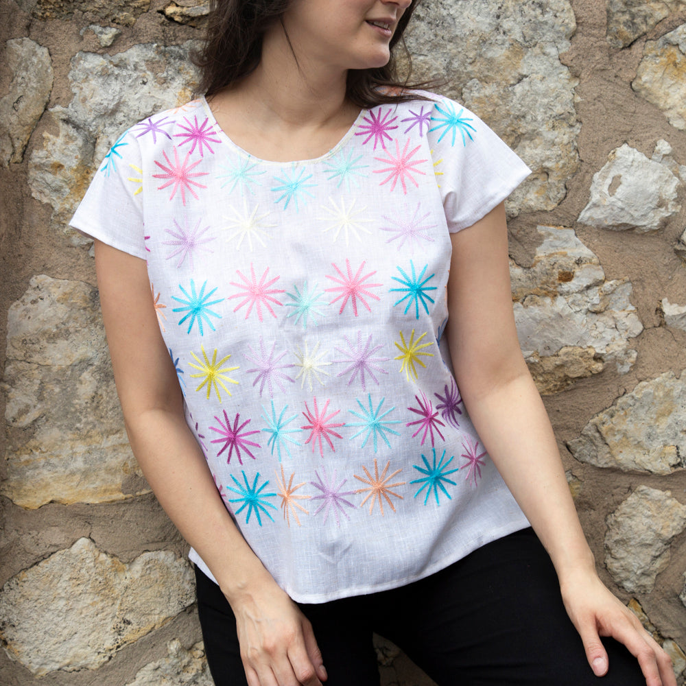 Las Estrellas Cadenilla Huipil Blouse