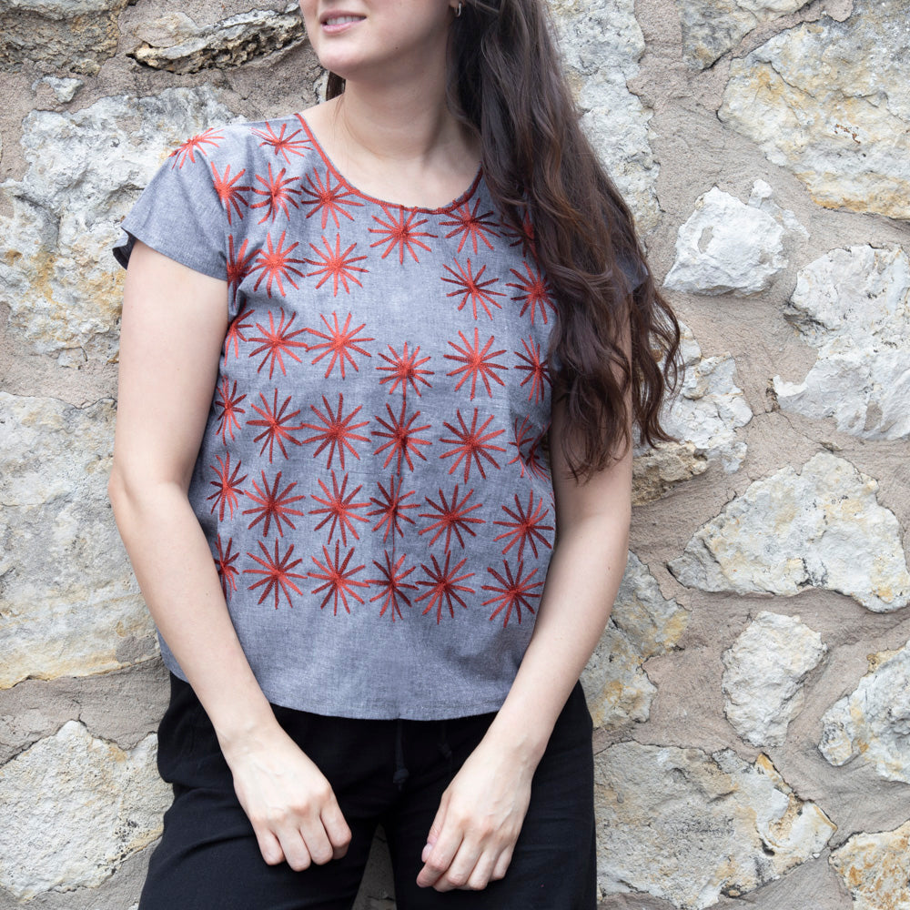 Las Estrellas Cadenilla Huipil Blouse