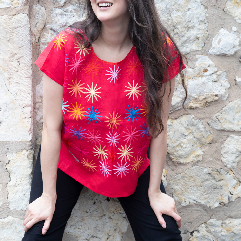 Las Estrellas Cadenilla Huipil Blouse