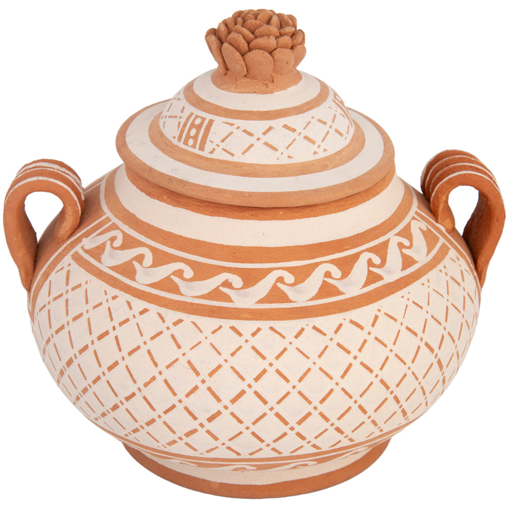 Patamban Hand-Painted Floral Sugar Bowl