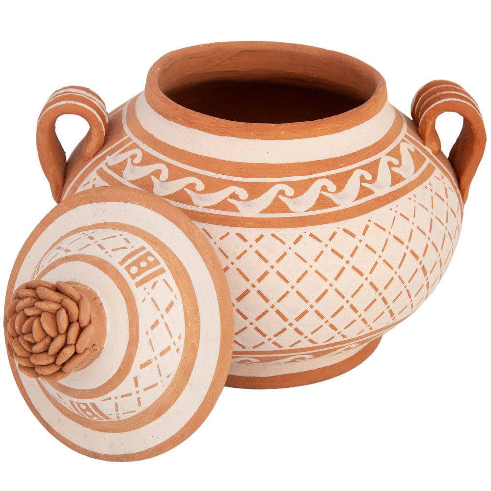 Patamban Hand-Painted Floral Sugar Bowl