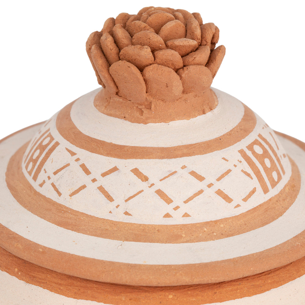 Patamban Hand-Painted Floral Sugar Bowl