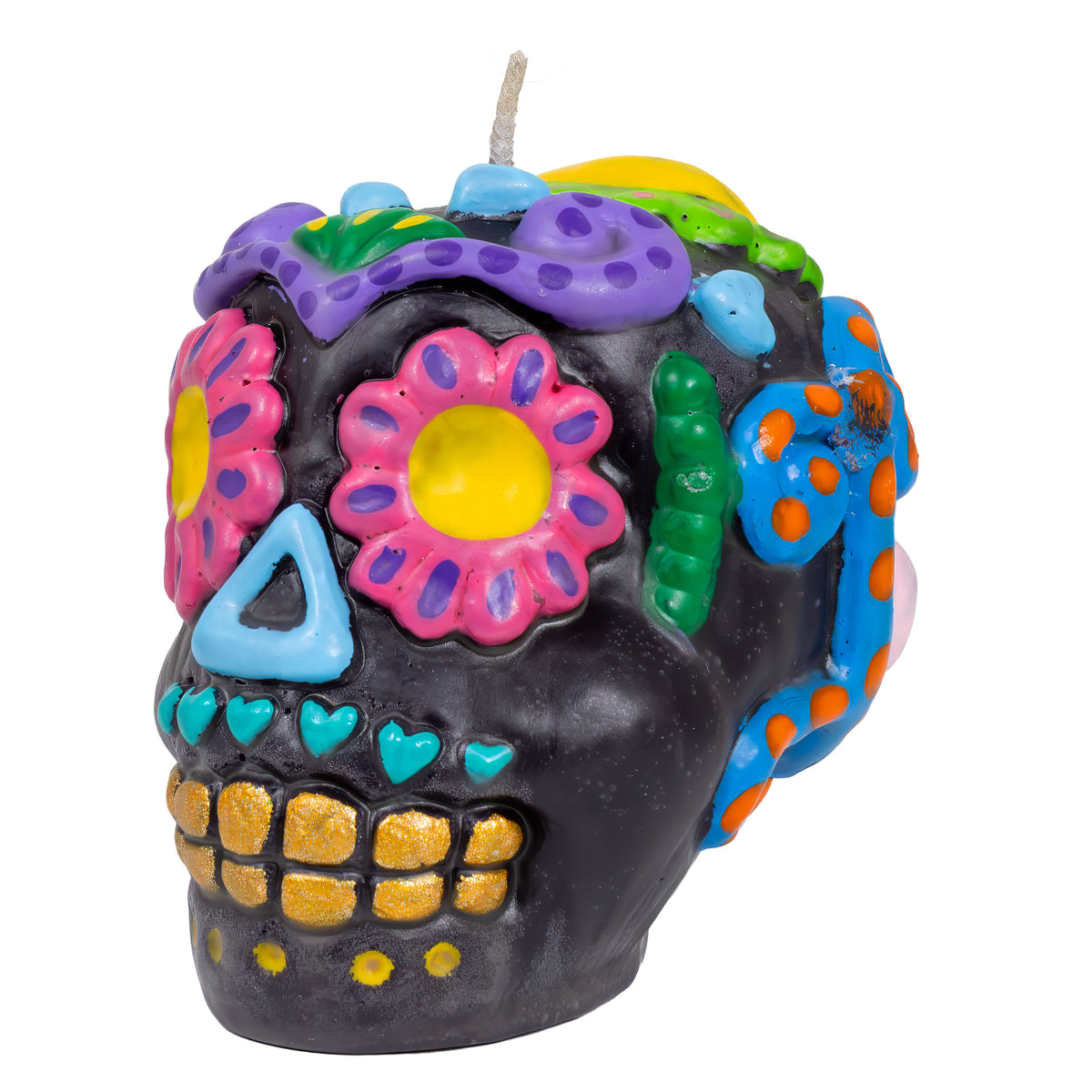 Sugar Skull Day of the Dead Candle