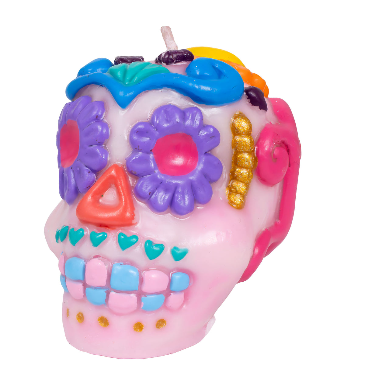 Sugar Skull Day of the Dead Candle