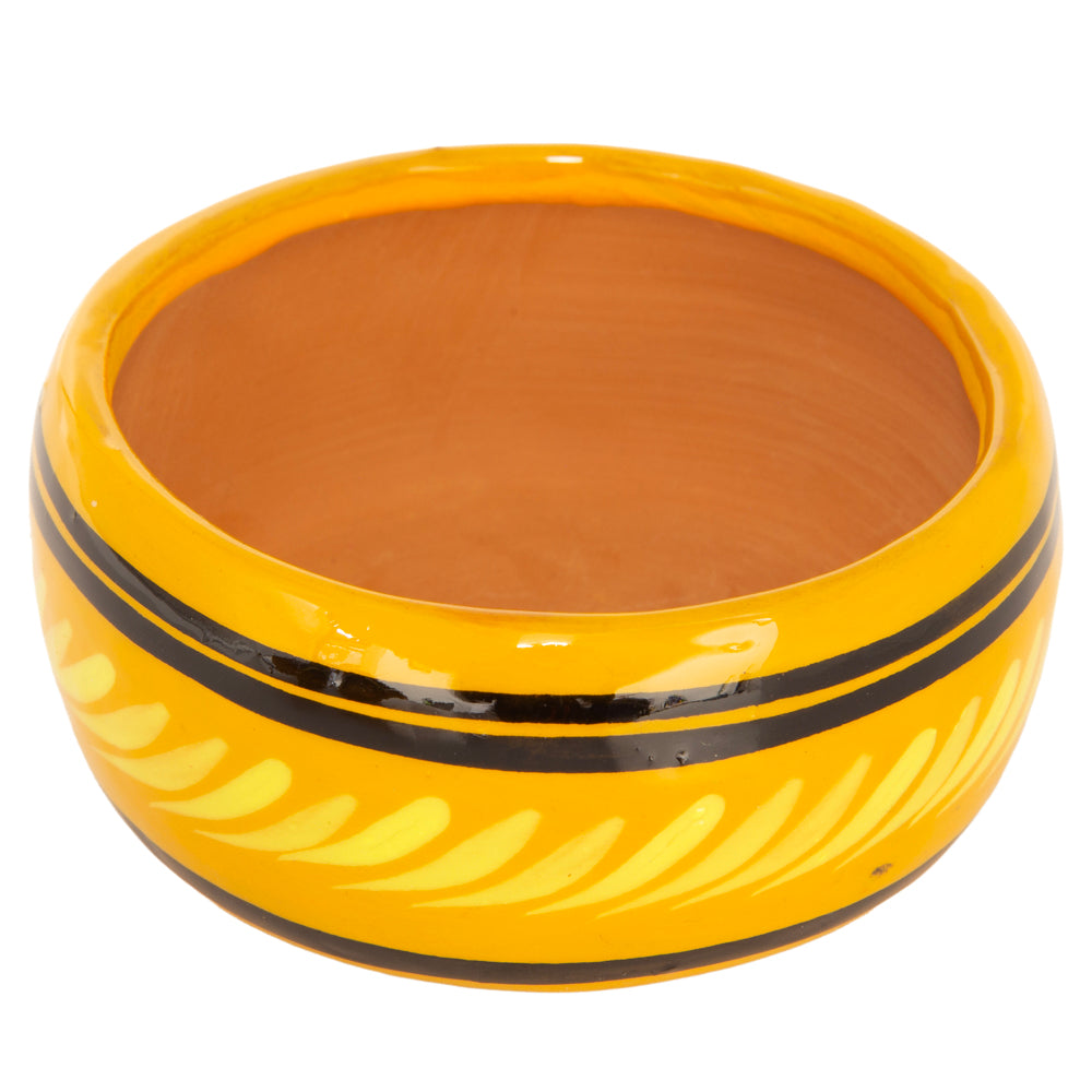 Hand-Painted Xalitla Sun Clay Trinket/Jewelry Box