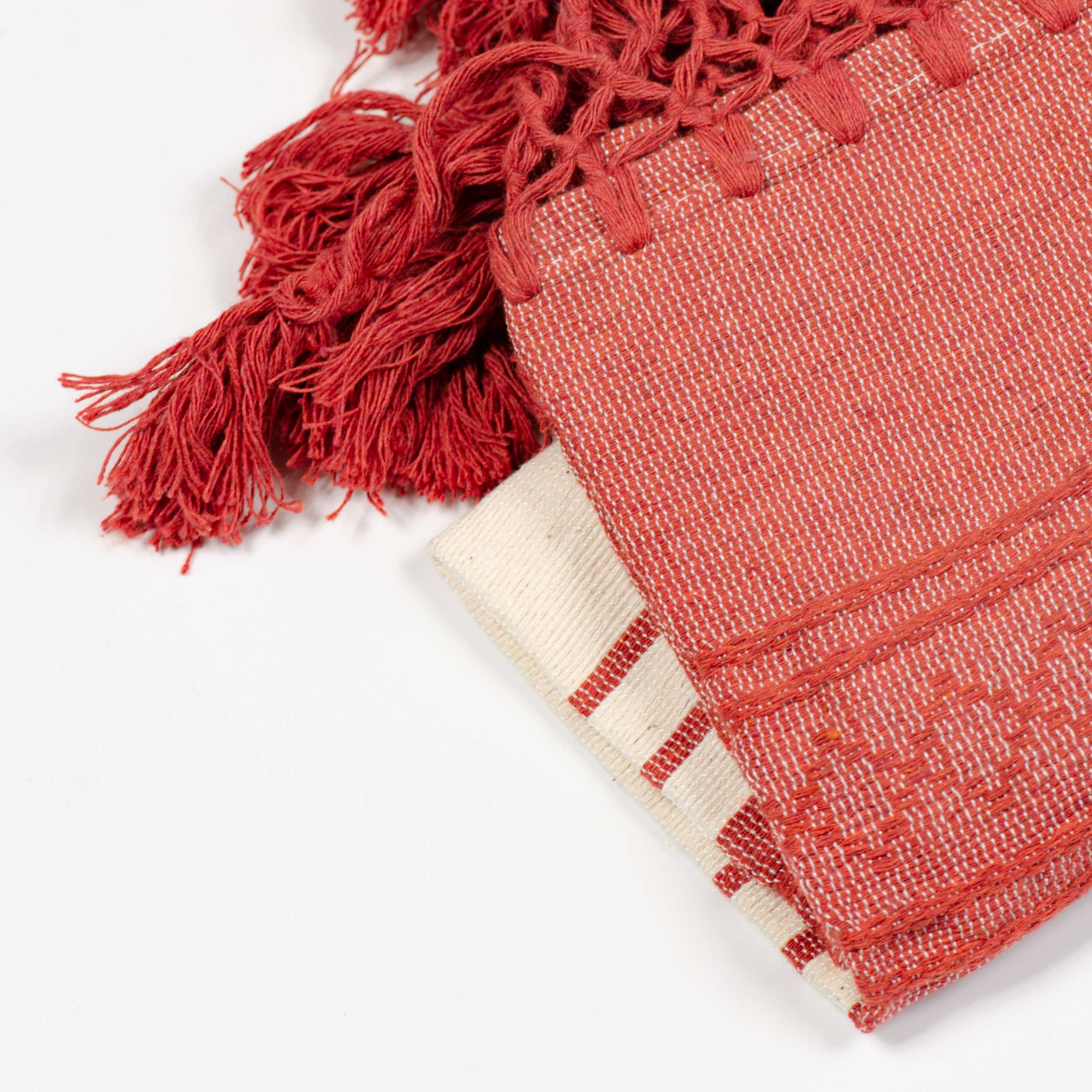 Pedal Loom Textured Tea Towels with Tassels