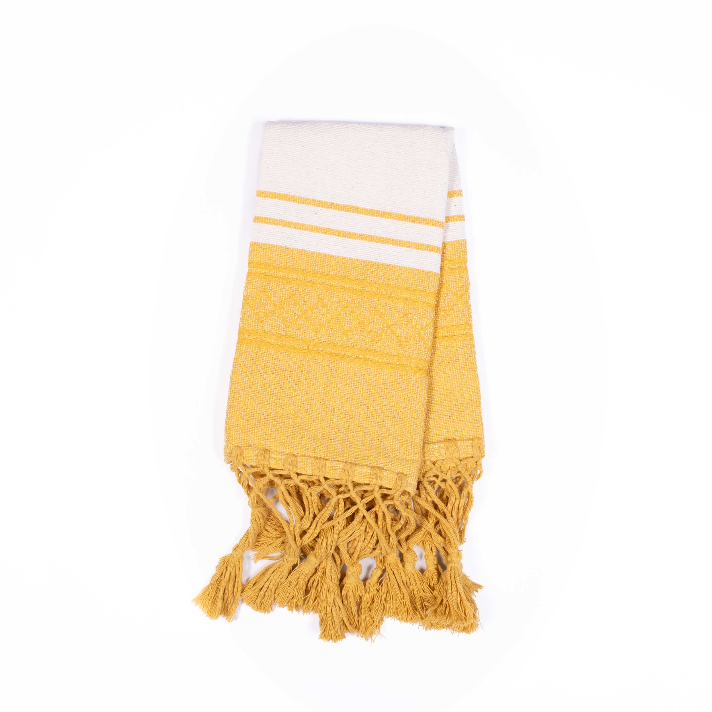 Pedal Loom Textured Tea Towels with Tassels