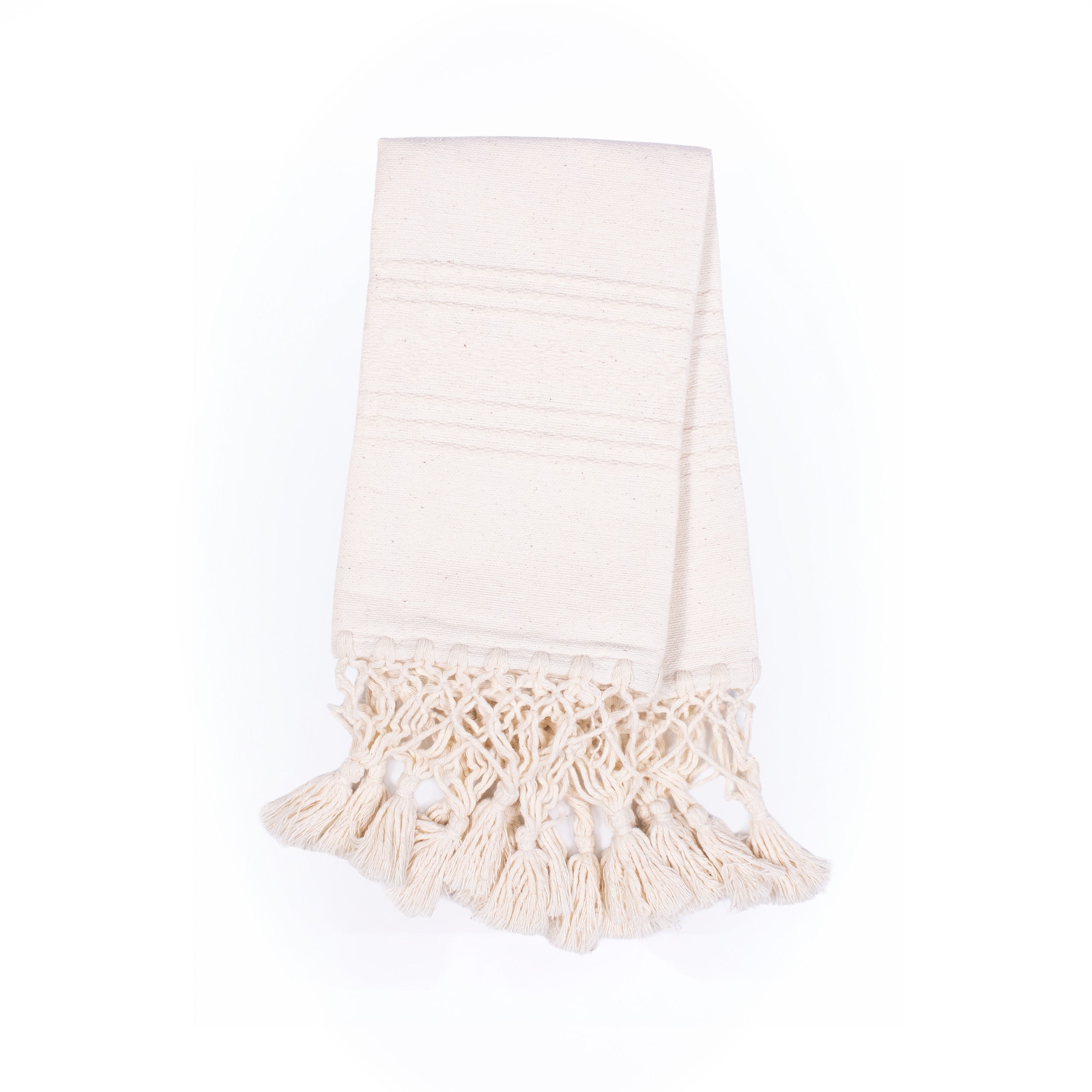 Pedal Loom Textured Tea Towels with Tassels