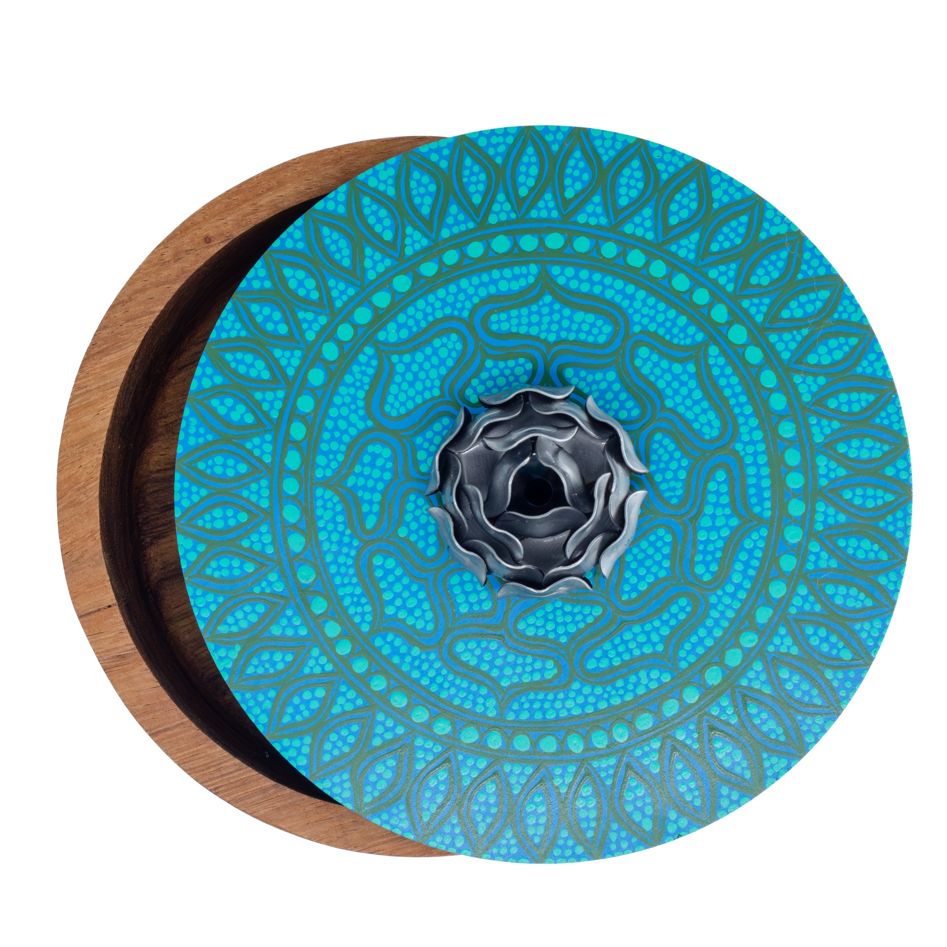 Hand-painted Parota Solid Wood Kitchen Tortillero/Basket