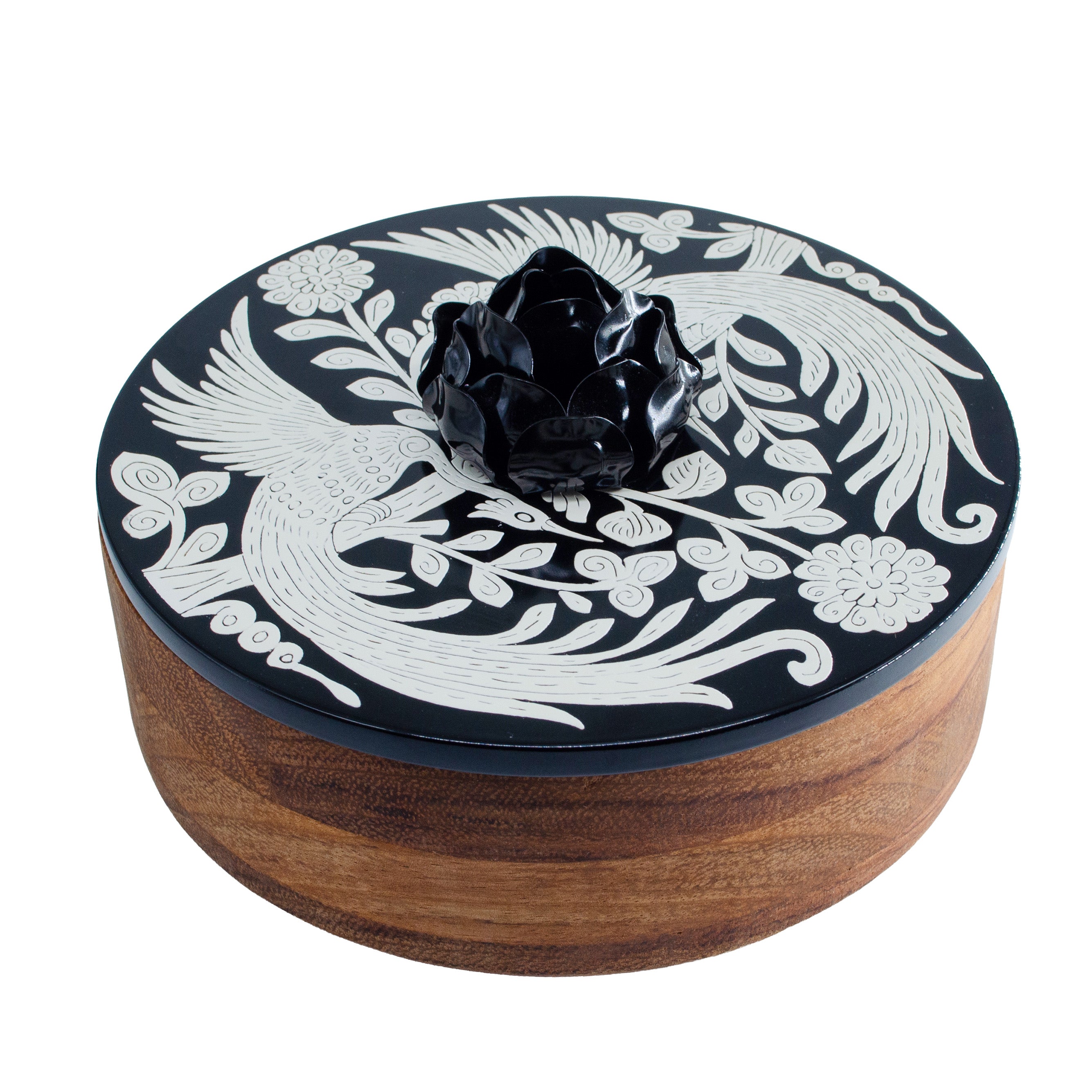 Tortillero Olinalá / Handmade Solid Wood Parota Basket