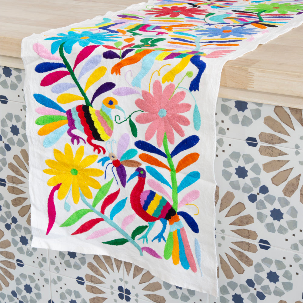 Otomí Hand-Embroidered Table Runner