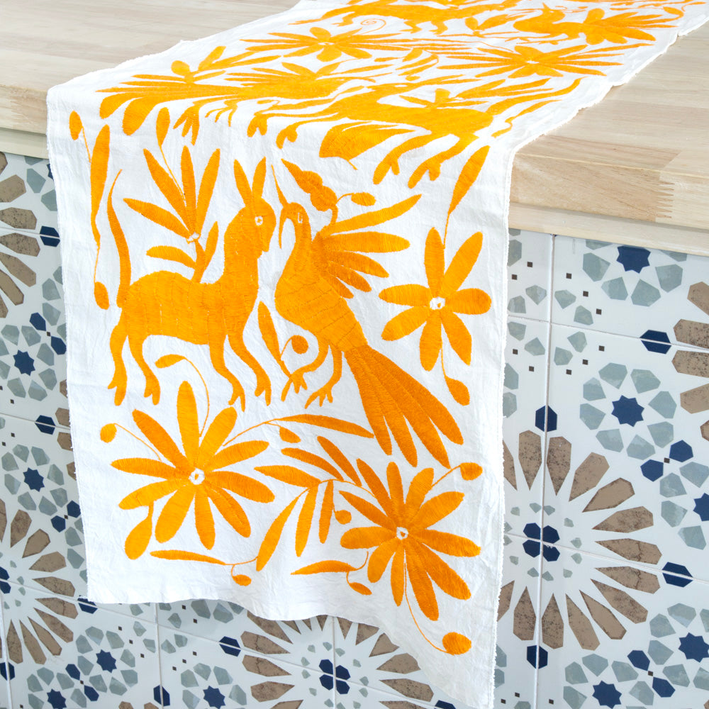 Otomí Hand-Embroidered Table Runner