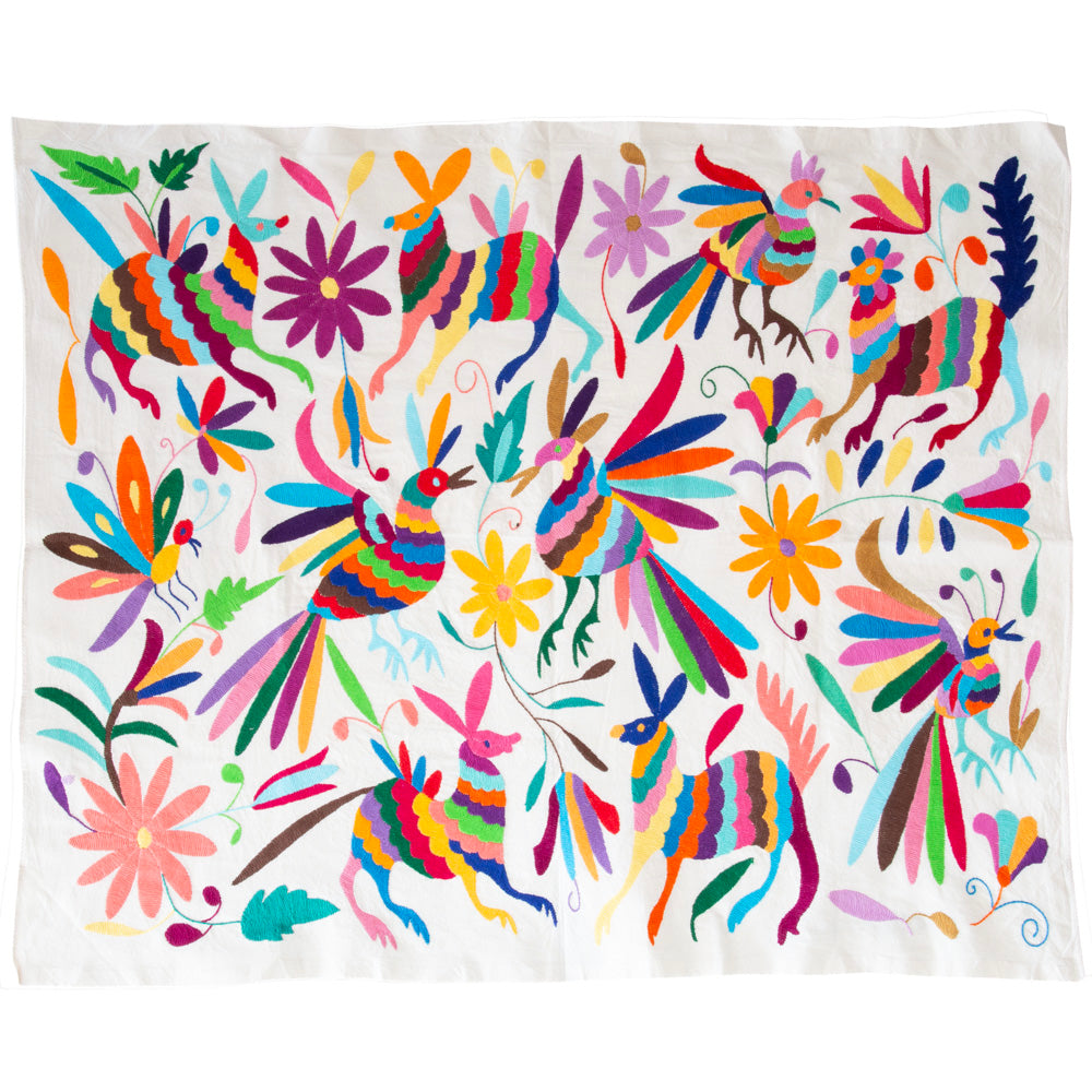 Otomí Hand-Embroidered Tapestry