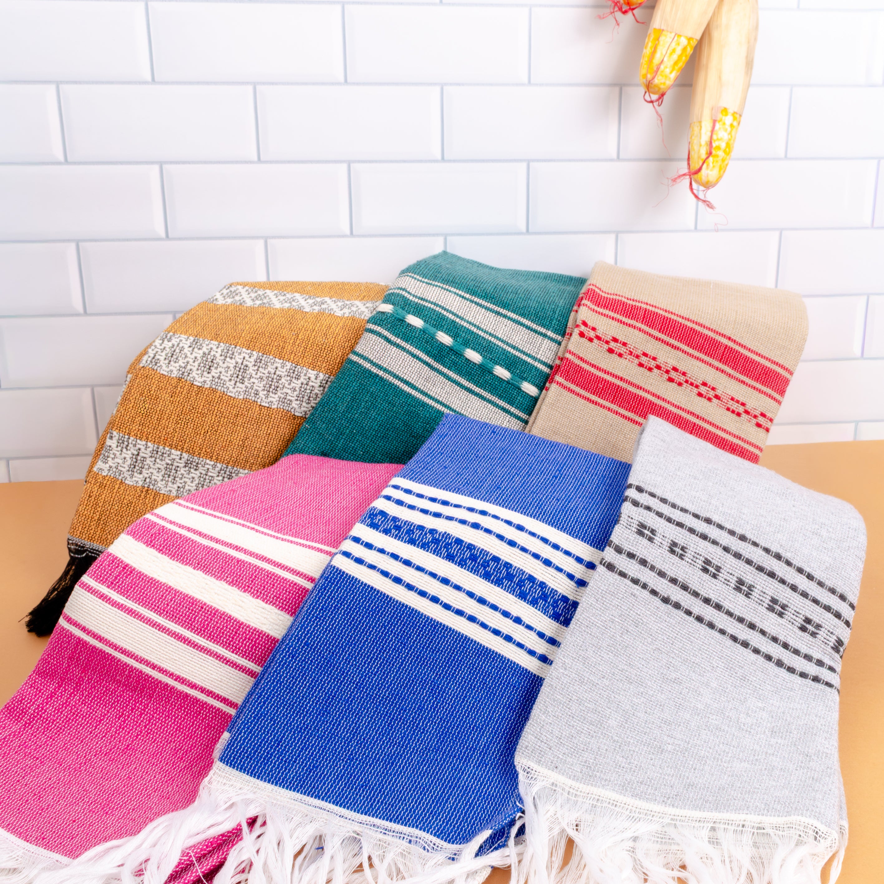 Pedal Loom Frayed Ends Tea Towel