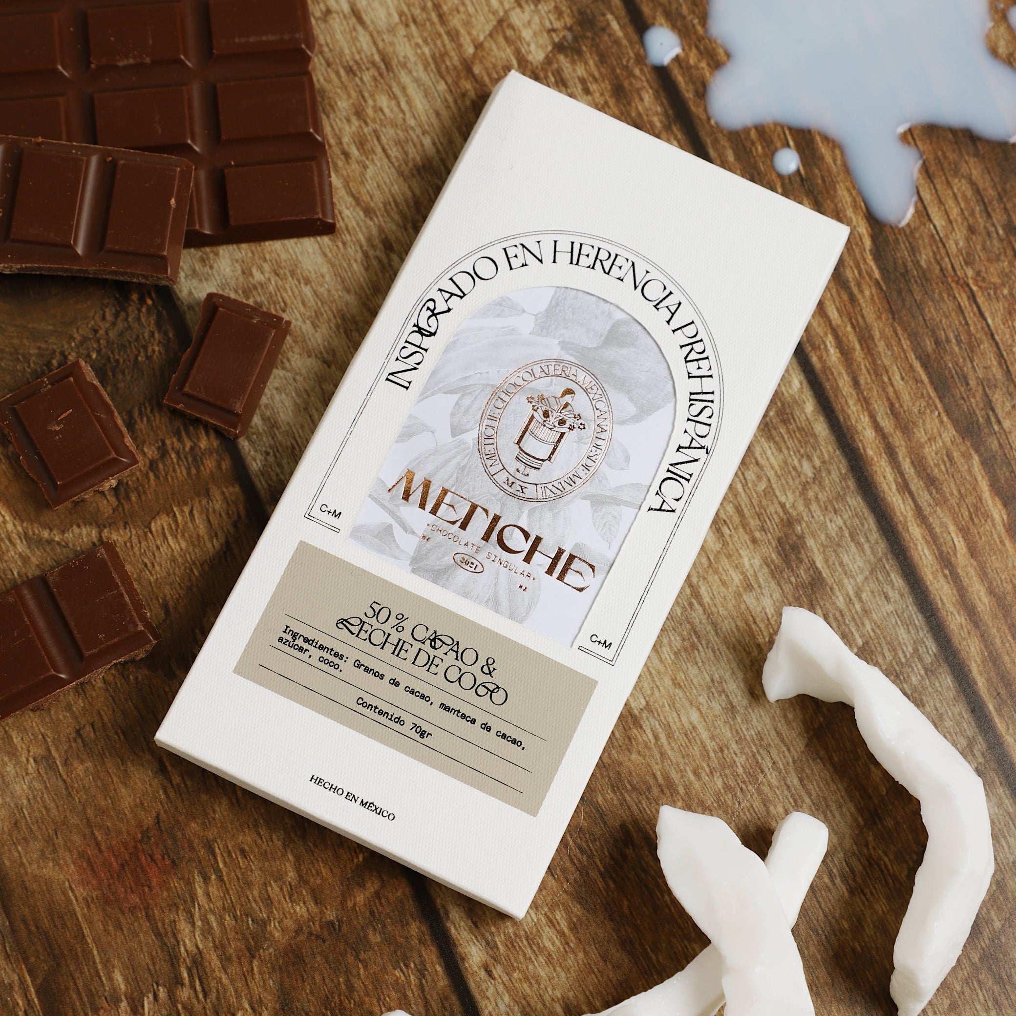 Coconut Milk Dark Chocolate Bar, 50% Cacao & Coconut Milk