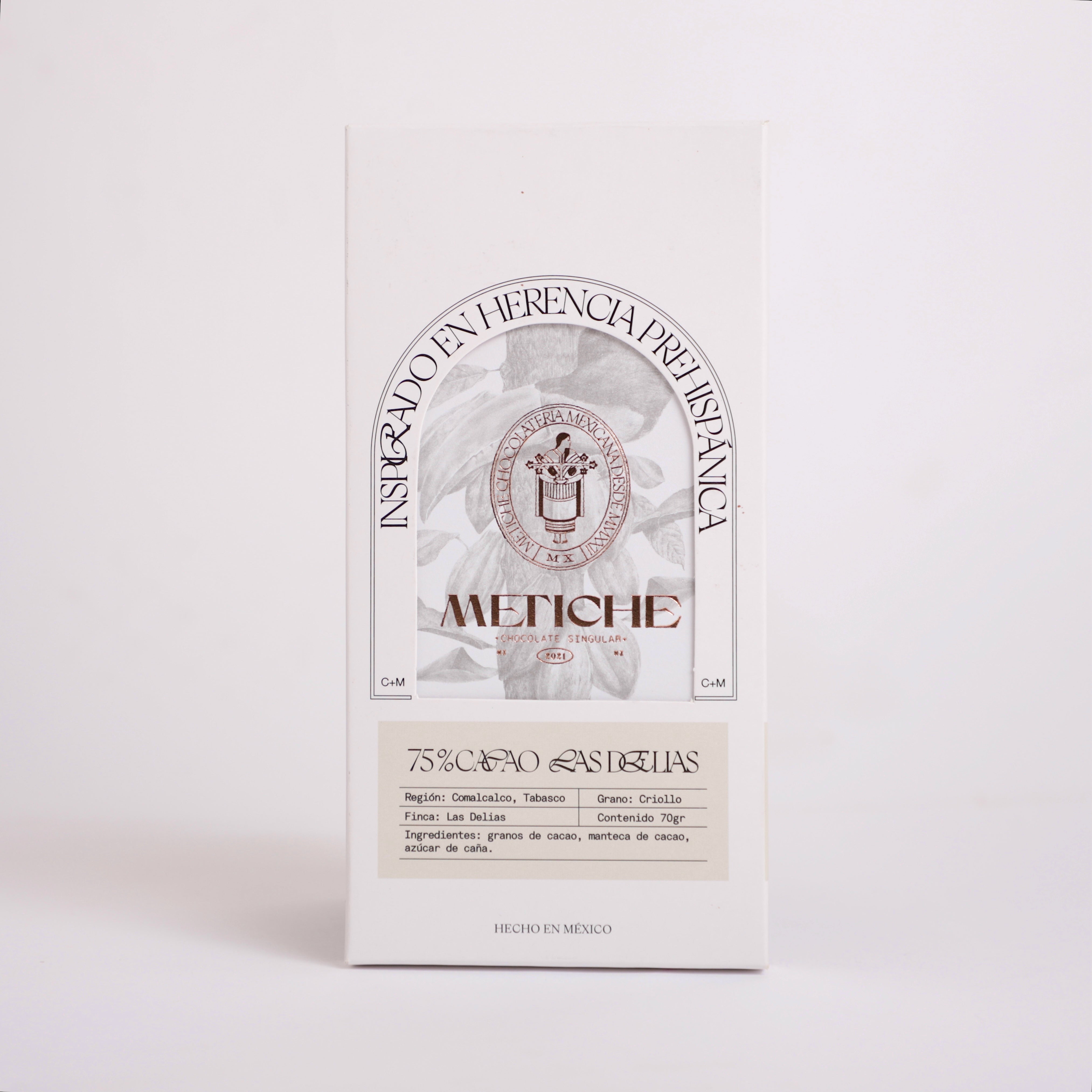 Award Winner Dark Mexican Chocolate Bar, 75% Cacao Criollo Las Delias